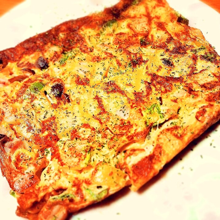 簡単!野菜も摂れる 彩りスパニッシュオムレツ!